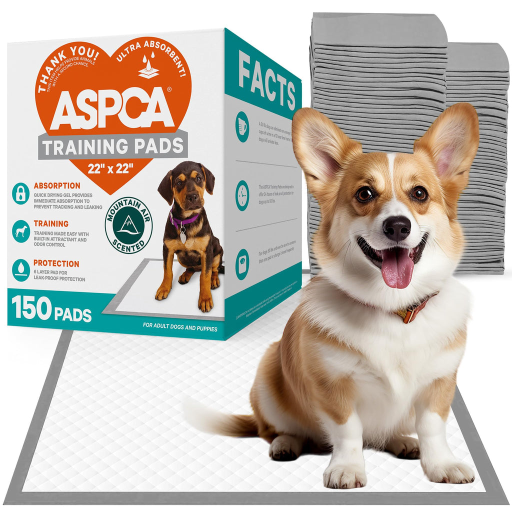 ASPCA Odor-Control Puppy Pads - 150 Count, 22" Leakproof Training Mats