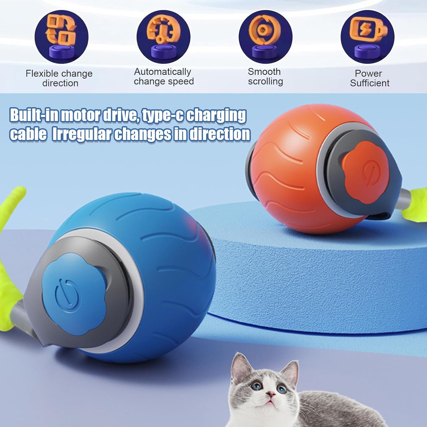 Speedy Tail Interactive Cat Ball